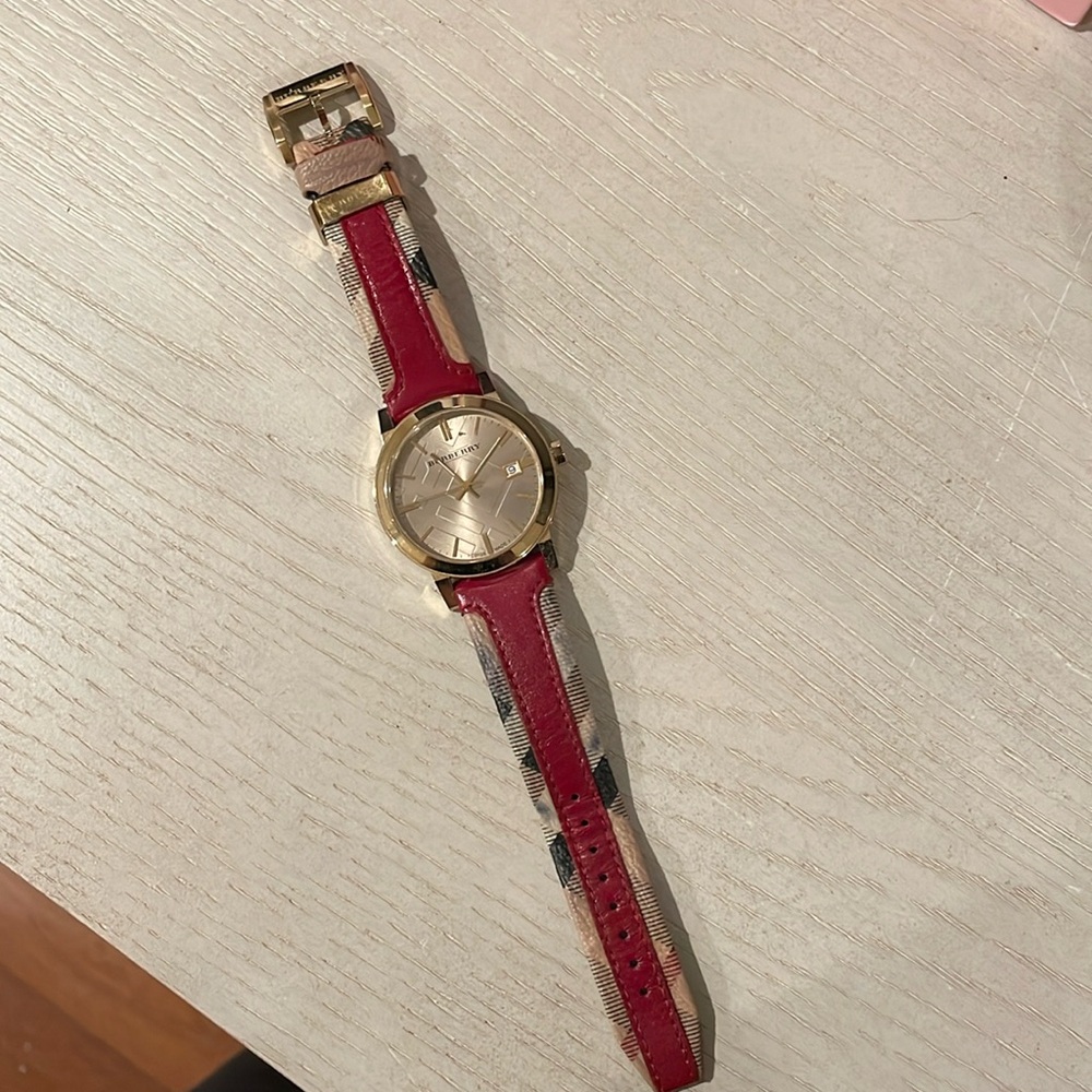 Burberry watch leather band